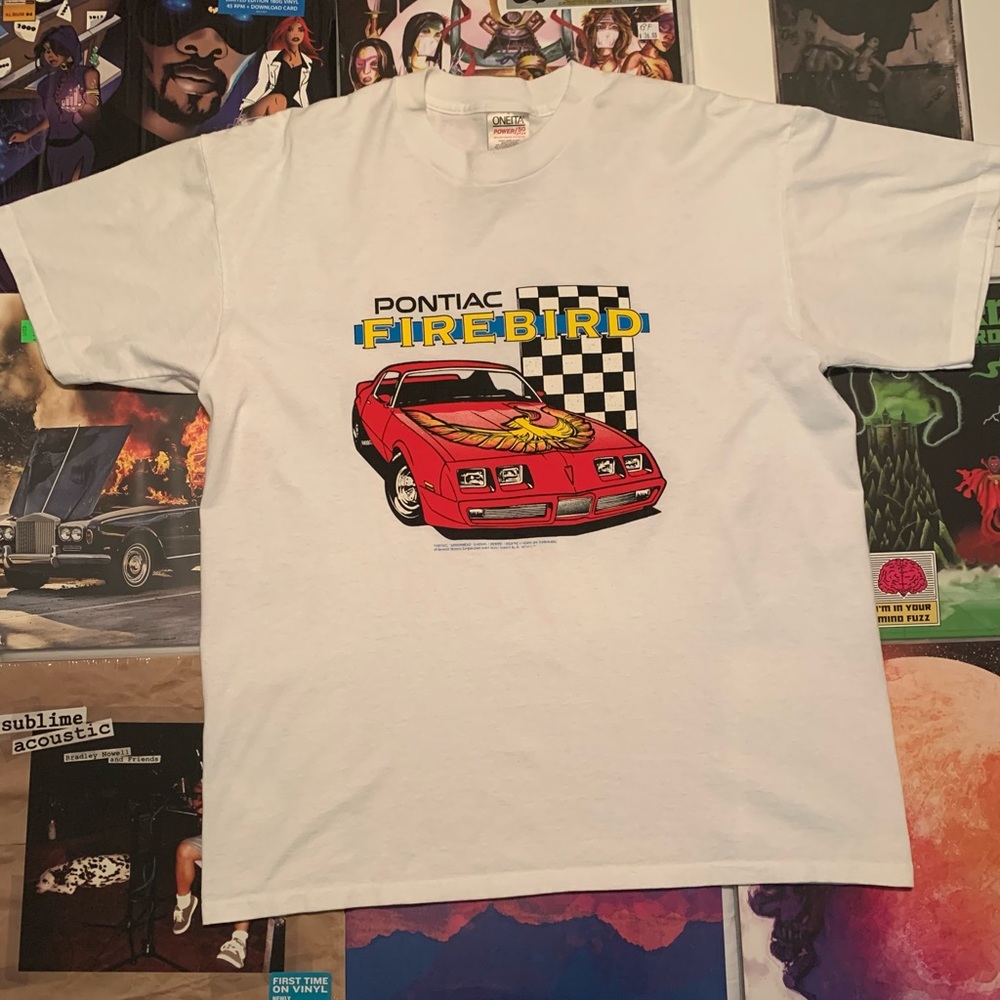 Vintage 90s Pontiac Firebird t shirt by Oneita XL